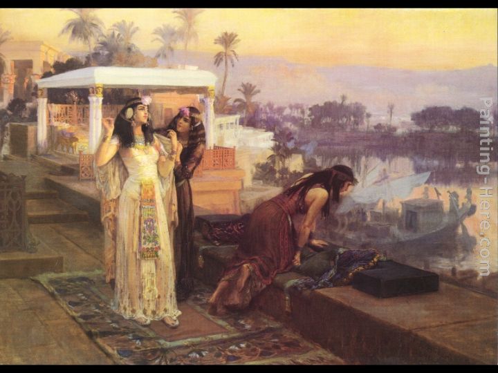 Cleopatra on the Terraces of Philae painting - Frederick Arthur Bridgman Cleopatra on the Terraces of Philae art painting